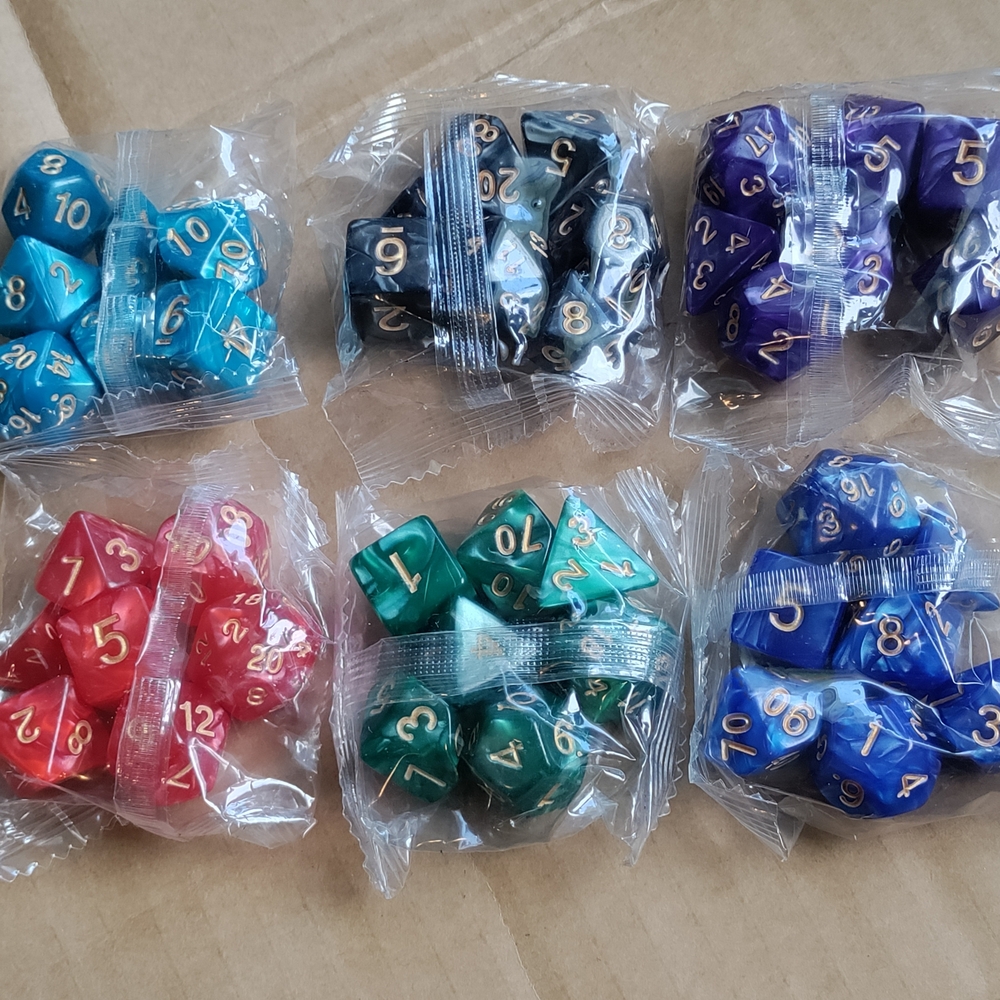 NEW RPG 42 Dice Set with Dragon Pouches & Rolling Tower for Tabletop Games